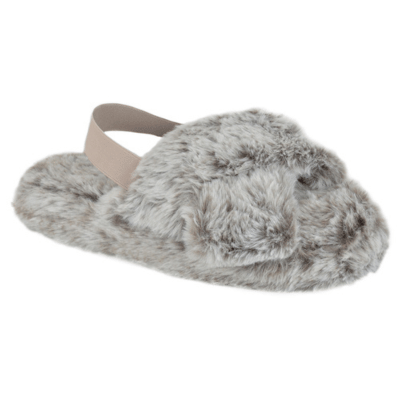 Ladies Plush Crossover Slider - Marl Brown