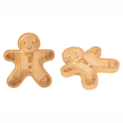 Christmas Gingerbread Man Wooden Plate