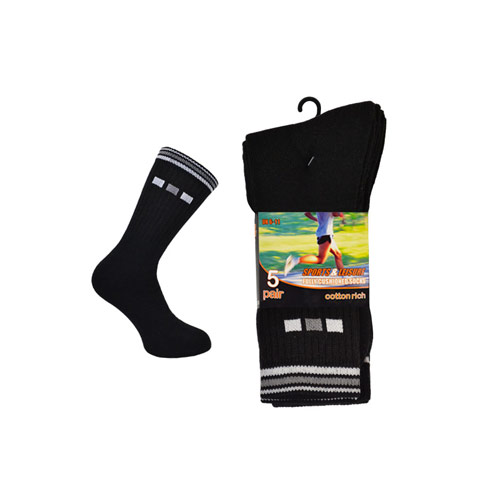 Mens Logo Sport Socks 5 Pack