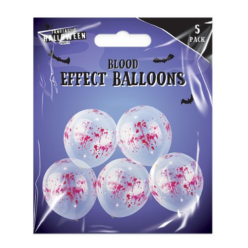 12" Blood Effect Balloons 5pk