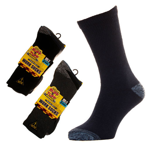 Mens Big Foot Ruff & Tuff Workwear Work Socks