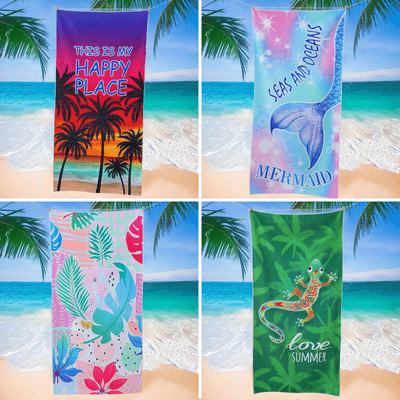 Microfibre Beach Towels Bundle - Mixed Designs