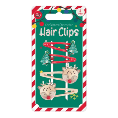 Christmas Character Hair Clips 4 Pack