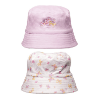 Baby Girls Reversible Butterfly Embroidered Bucket Hat