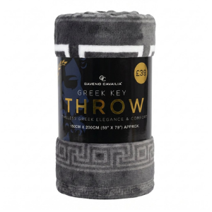 Christos Greek Throw 200 x 240cm - Charcoal
