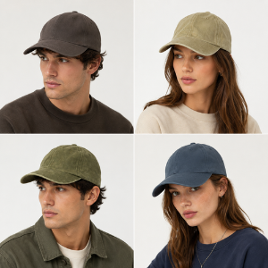 Adults Stonewashed & Plain Baseball Cap Assorted