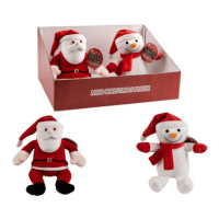 Mini Christmas Plush Friends Santa + Snowman