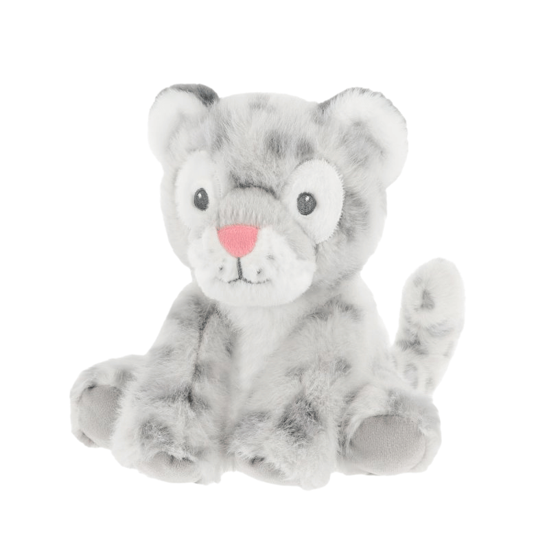 14cm Keeleco Baby Snuggles Snow Leopard