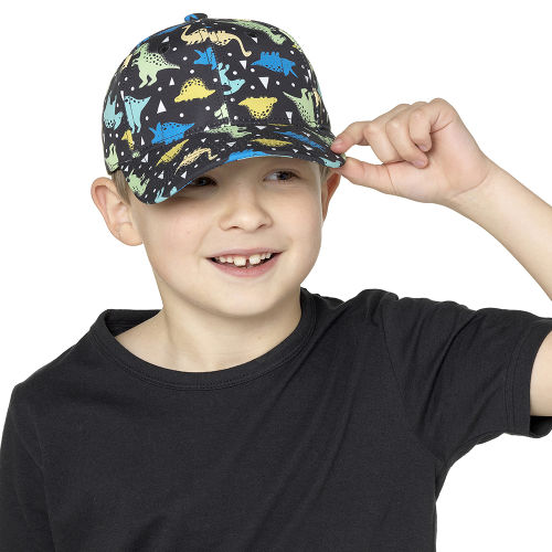 Children's Dino Print Baseball Cap | Wholesale Hats | Childrens Bush ...