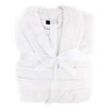 One Size Unisex Terry Towelling Bath Robe White