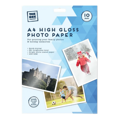A4 High Gloss Photo Paper - 10 Pack