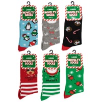 Ladies Novelty Christmas Design Socks