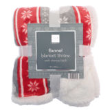 Nordic Design Flannel Sherpa Throw