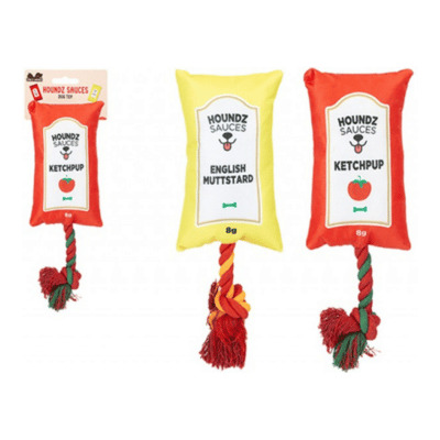 Sauces Oxford Dog Toy With Rope & Crinkle