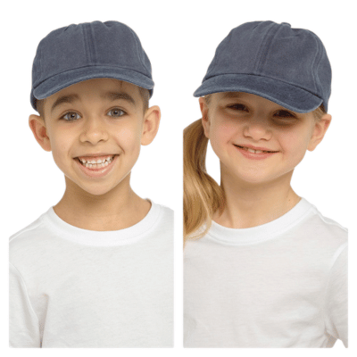 Kids Stonewashed Baseball Cap - Navy