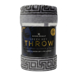 Christos Greek Throw 200 x 240cm - Grey