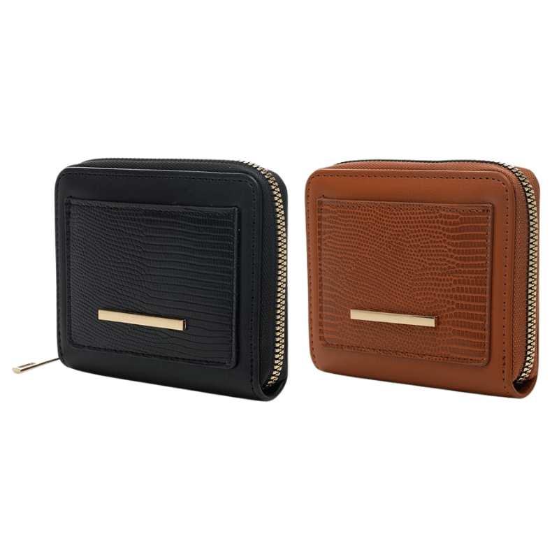 Ladies Small Textured Metal Detail Coin Purse