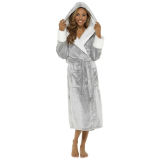 Ladies Supersoft Robe Fleece With Sherpa