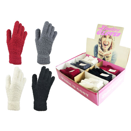 Ladies Soft Microfibre Gloves in Display Box