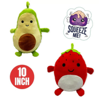 Strawberry & Avacado Plush Soft Toy 10"