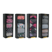Ladies 5 Pack Exquisite Elegance Socks Gift Box