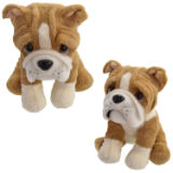 20cm Plush Sitting Bull Dog Soft Toy
