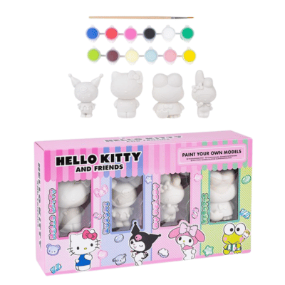 Official Hello Kitty Paint Your Own Figures 4 Pack