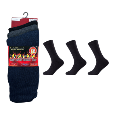 Mens Winter Warmth Thermal Socks 3 Pack