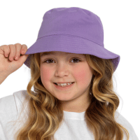 Kids Lilac Cotton Bucket Hat