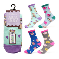 Ladies Mixed Design Novelty Socks