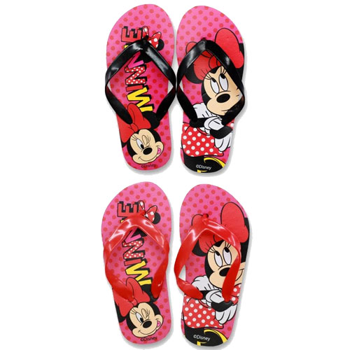 Official Girls Minnie Mouse Flip Flops | Wholesale Character Products ...
