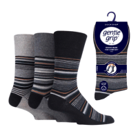 Mens Big Foot Gentle Grips Socks Deco Noir