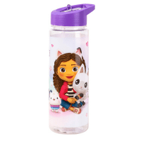 Official Gabbys Dollhouse Pop Up Straw Bottle