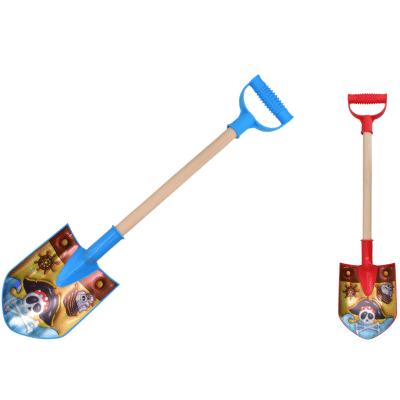 52cm Wood Shaft Spade Pirate Designs