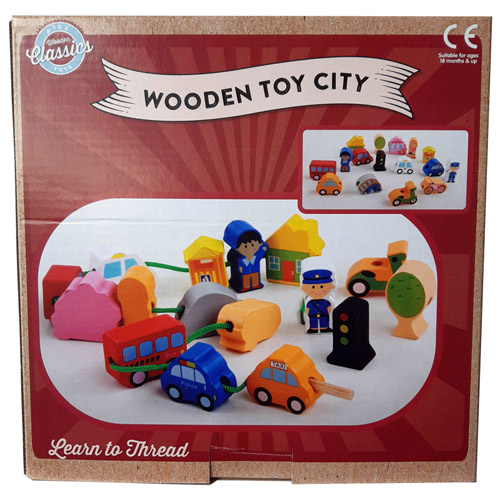 Wooden City Toy Beads