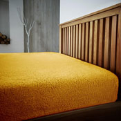 Super Soft Teddy Feel Fitted Bed Sheet Ochre