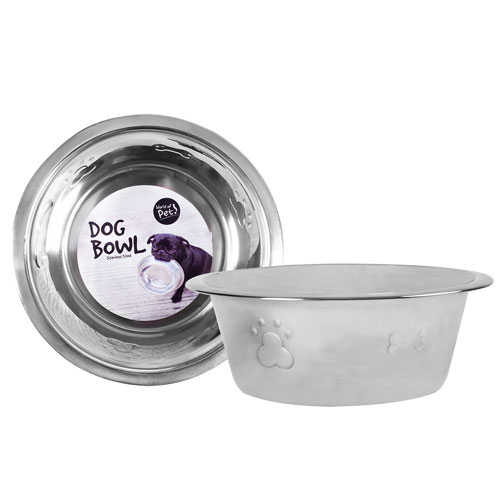 Stainless Steel Embossed Dog Bowl