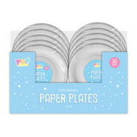 White Paper Plates 23cm 30 Pack