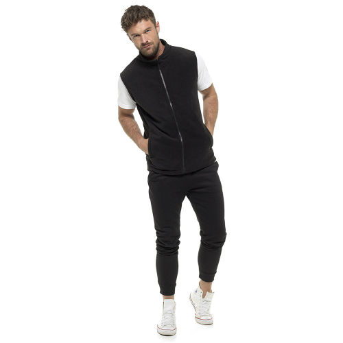 mens fleece sleeveless jacket