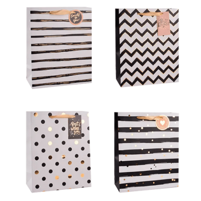 Patterned Foil Large Gift Bag