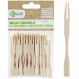 Eco Connection Bamboo Skewer Forks 50 Pack