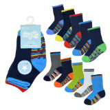 Baby Boys 5 Pack Striped Footbed Socks With Grippers
