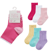 Baby Girl 3 Pack Cable Knit Socks With Bow