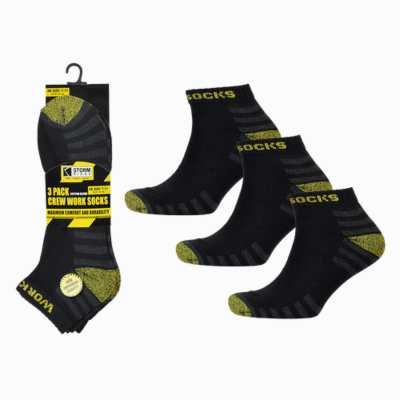 Mens 3 Pack Work Trainer Socks