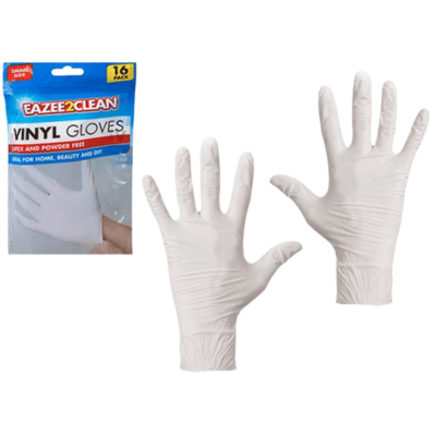 Small Vinyl Gloves - 16 Pack