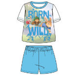 Boys Official Peter Rabbit Born Wild Shortie Pyjamas