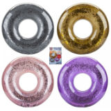 Coloured Base Swim Ring Clear Top Confetti 24 Inch