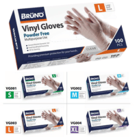 Powder Free Multi Purpose Vinyl Gloves - Large 100 Pcs