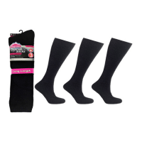 Ladies Prohike 3 Pack Black Long Length Thermal Socks