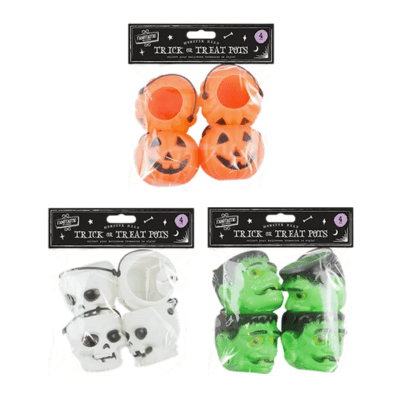 Halloween Treat Pots 4 Pack